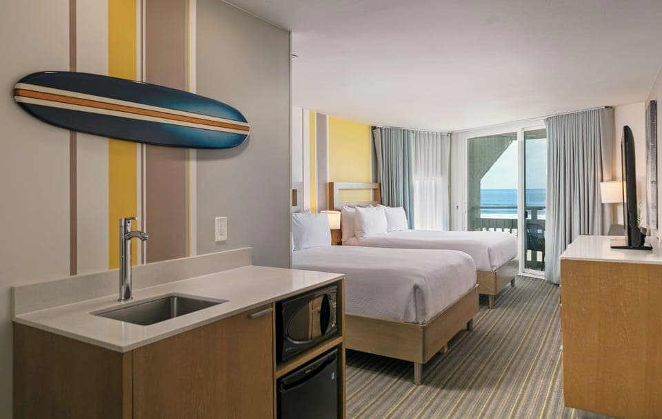 Premier Room, 2 Queen Beds, Balcony, Ocean View | In-room safe, blackout drapes, iron/ironing board, free WiFi