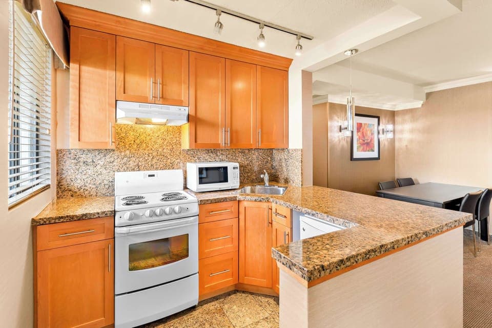 Suite, 1 Queen Bed, Non Smoking, Kitchenette (with Sofabed) | Hypo-allergenic bedding, pillowtop beds, in-room safe, desk