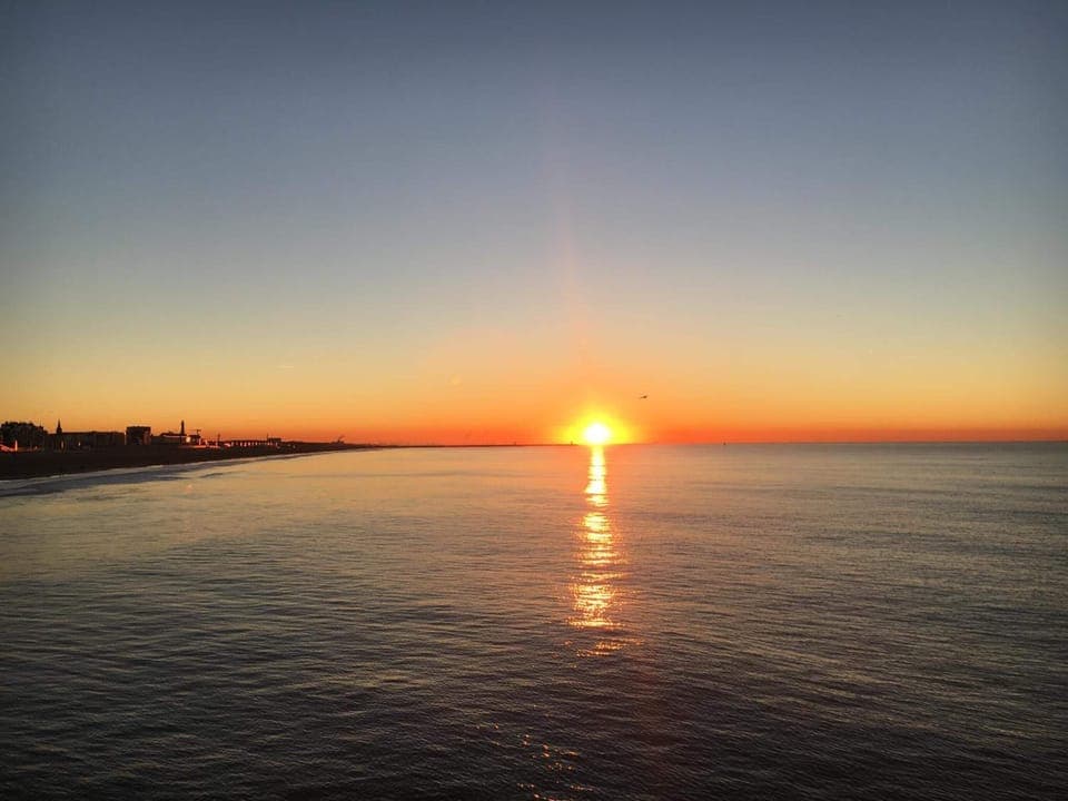 On the beach, white sand
