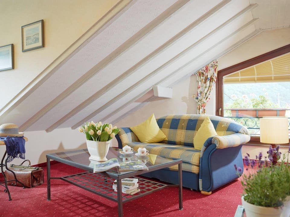 Family Apartment, Balcony or Loggia, approx 65 qm, quiet | Living area | 26-inch flat-screen TV with satellite channels, TV, toys