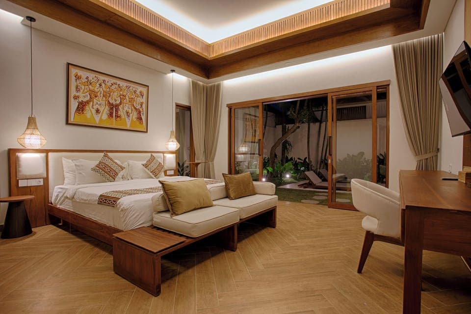 Balinese Modern Two Bedrooms Villas | 1 bedroom, individually decorated, desk, laptop workspace