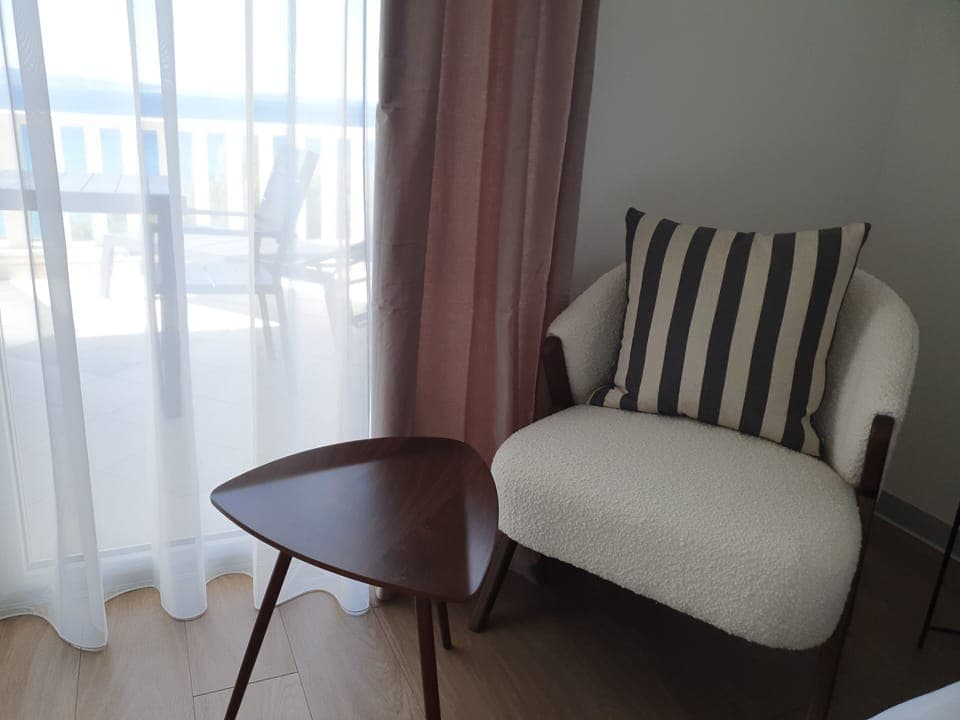 Studio, Terrace, Sea View (2 Adults) | Living area | Flat-screen TV