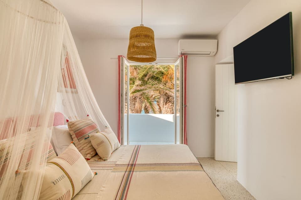 Apartment, 1 Bedroom, 1st floor Balcony & Sea View (Mykonos) | Premium bedding, in-room safe, individually decorated