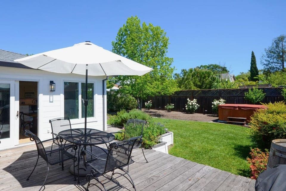 Deck and hot tub
