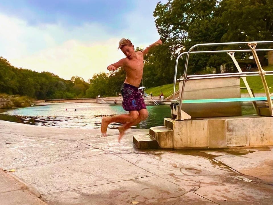 From a wonderful guest.  Excited about the diving board at the Springs. :)