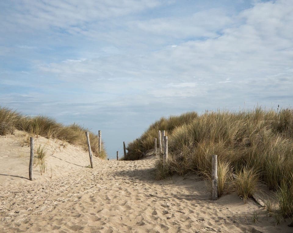 The path to Merlimont Beach.