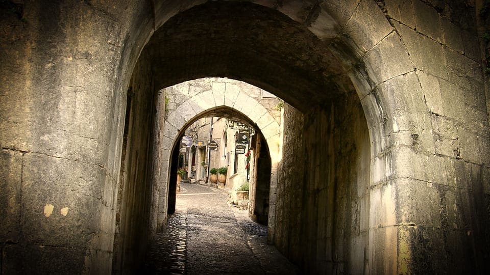 The entrance to the village of St Paul de Vence