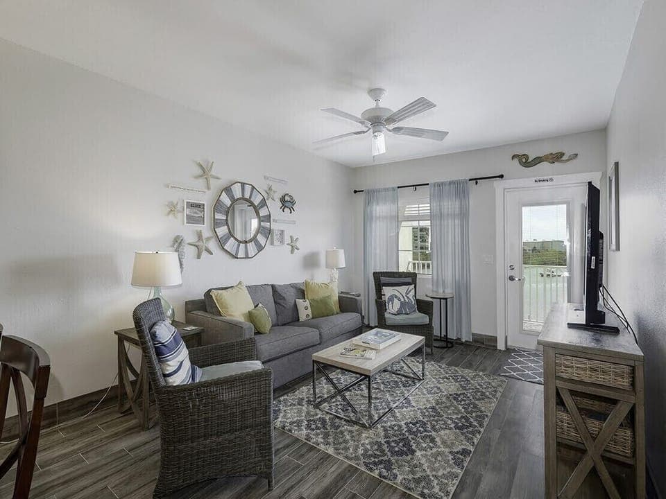 bright, inviting living room