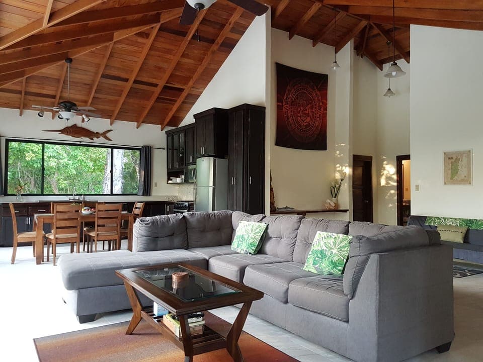 Nice and spacious with valuted ceilings made from local woods