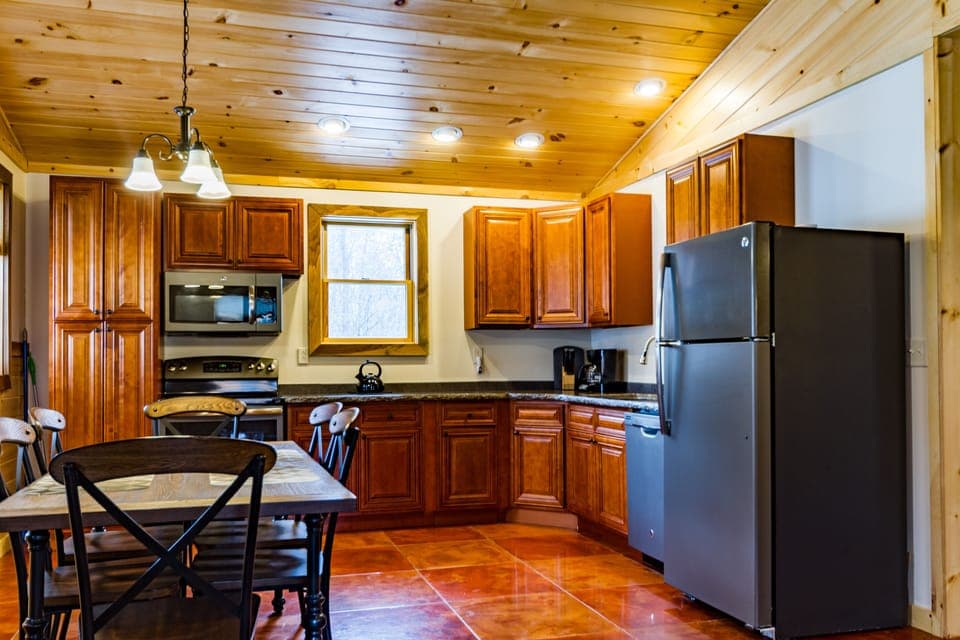 Large open kitchen and dining area
