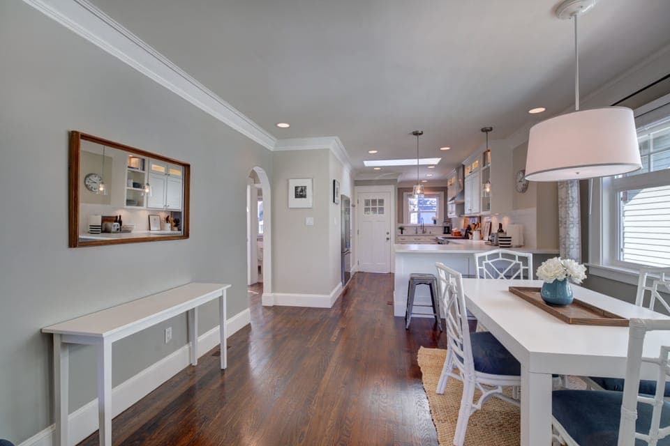 Open concept living keeps everyone together while doing different things. 