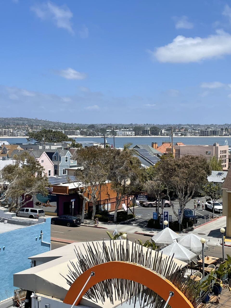 View walking to our unit.  That's a restaurant steps away.