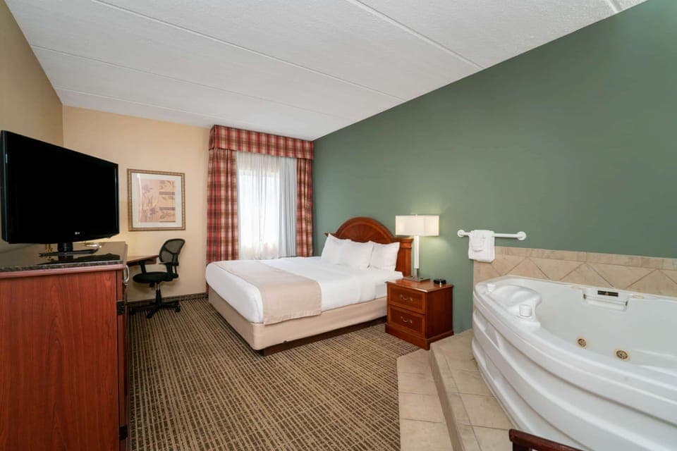 Deluxe Apartment, 1 King Bed, Non Smoking (Suite) | Desk, laptop workspace, iron/ironing board, free cribs/infant beds
