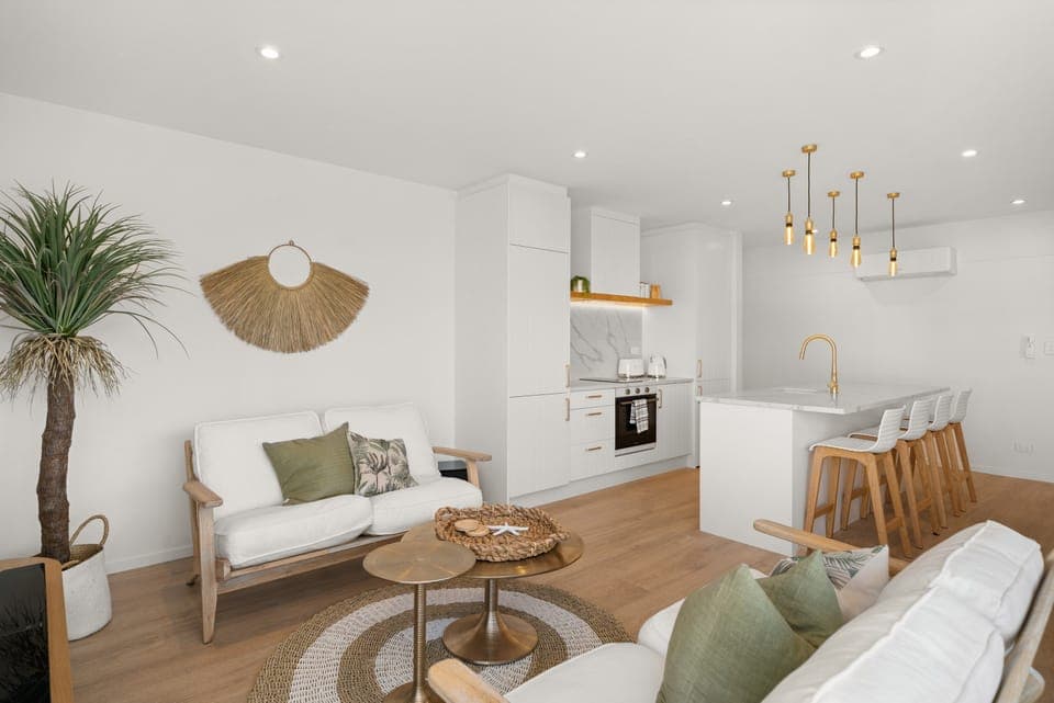 Luxury Apartment | Living area | 60-inch Smart TV with digital channels, TV, Netflix