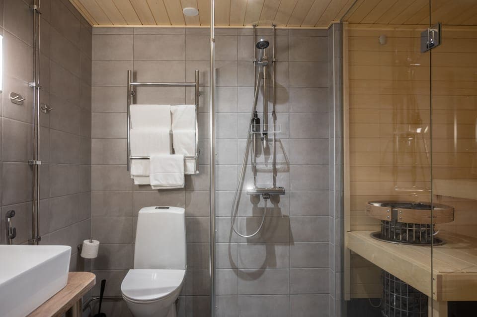 Superior Room, Sauna, Annex Building | Bathroom | Shower, free toiletries, hair dryer, towels