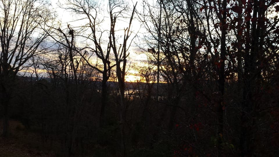 Sunrise from the deck - Winter/Early Spring/Late Fall View without leaves 