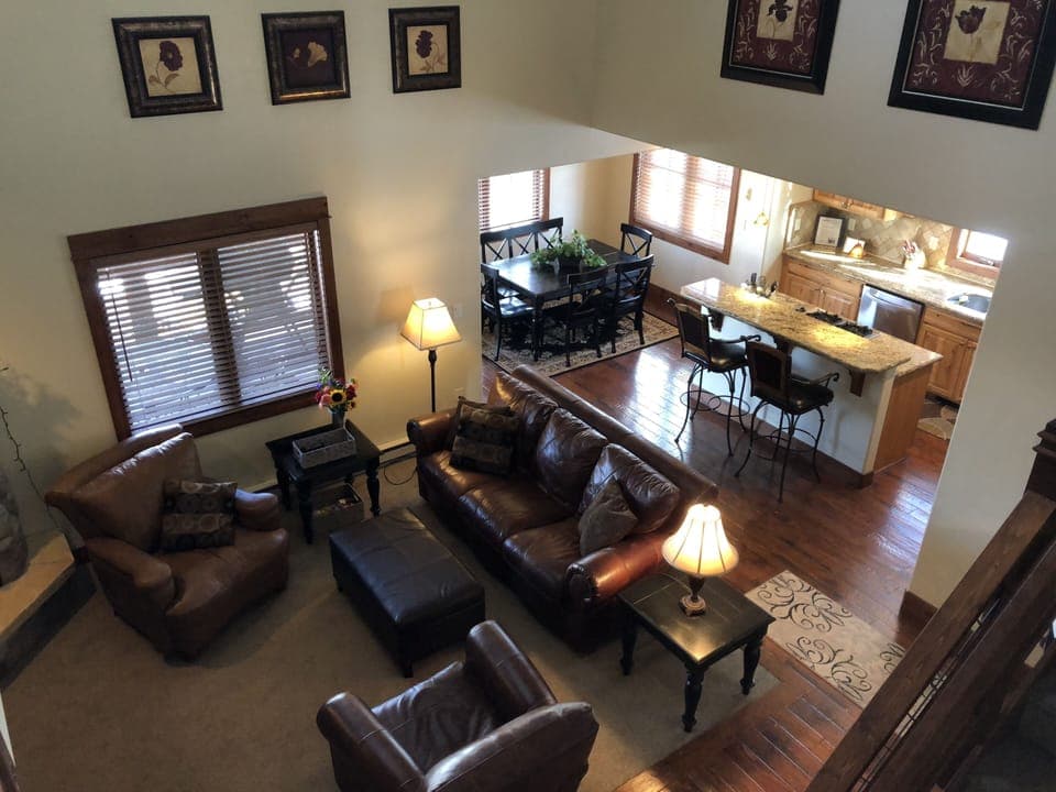 Spacious floor plan with living room and dining area