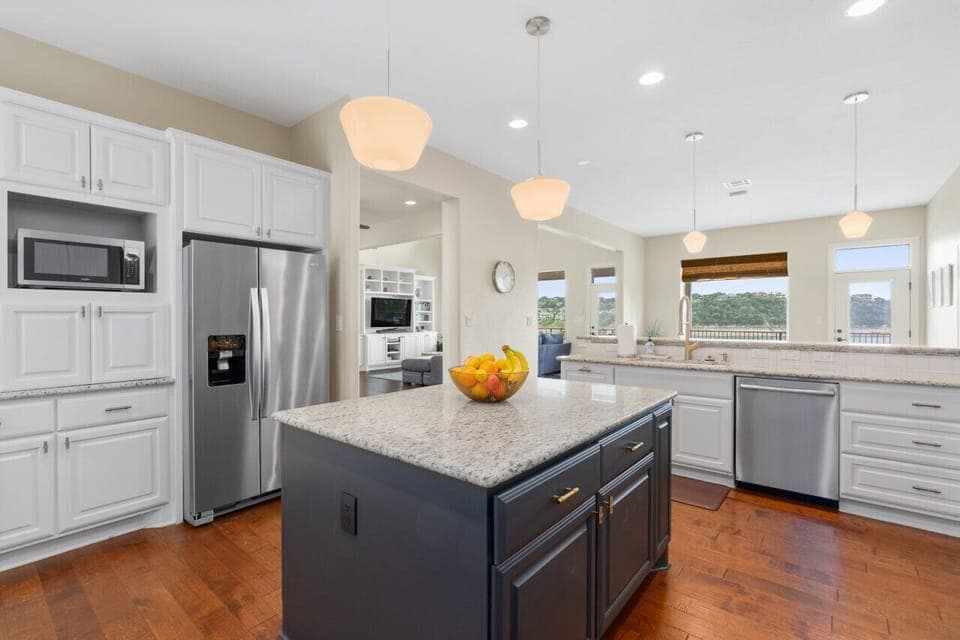 ADA Compliant Chef`s Kitchen with island and well equipped with ice machine and everything you need in the kitchen