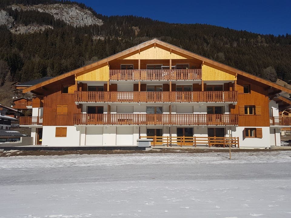 View of the building - our apartment is on the right hand back corner