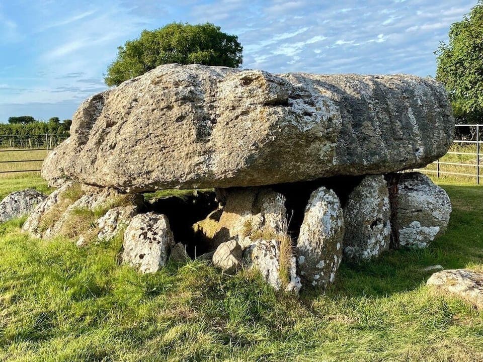  There are several ancient burial tombs on Anglesey,dating from 5,000 years ago.