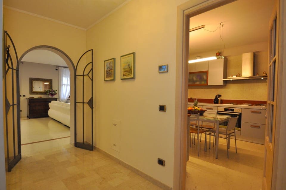 kitchen and living room