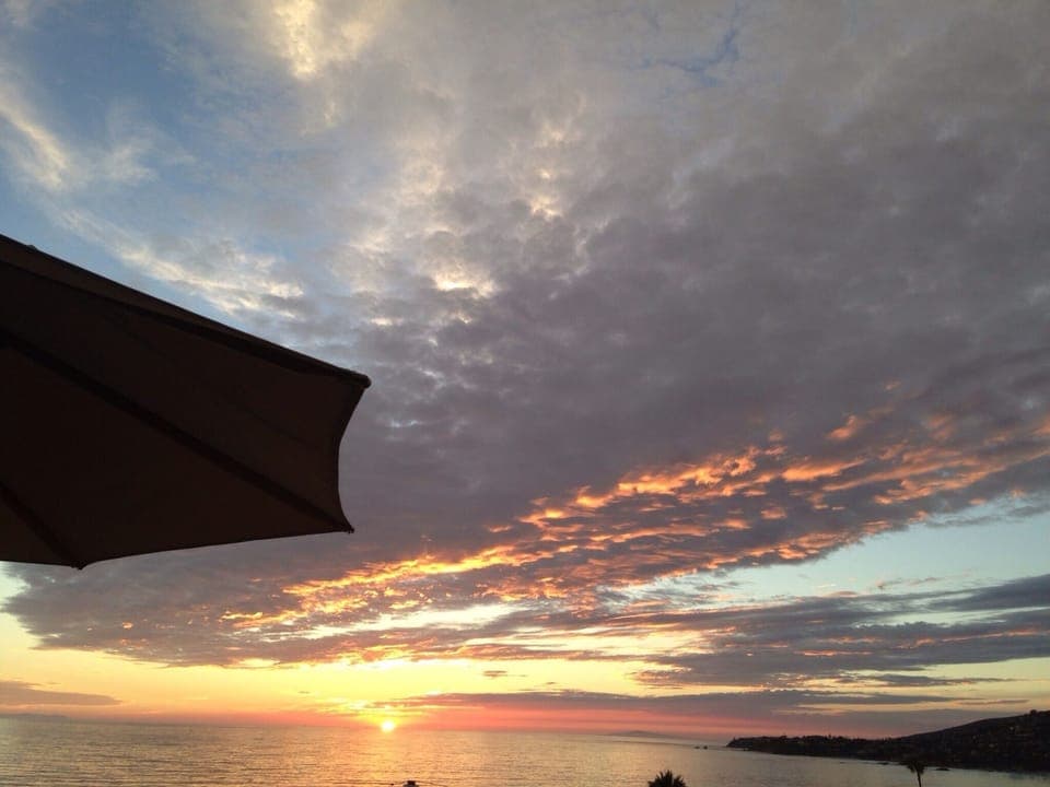 Sunset from rooftop deck.