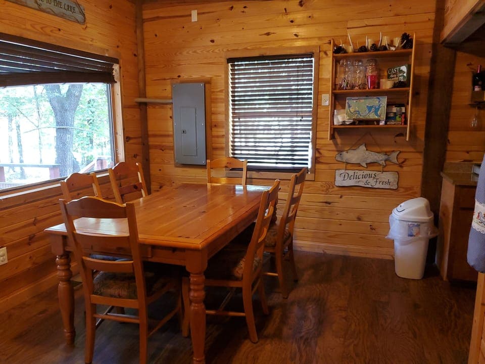 Game/Dinner Table with a Candy House on the Shelf to the side! #Sweet-tooth