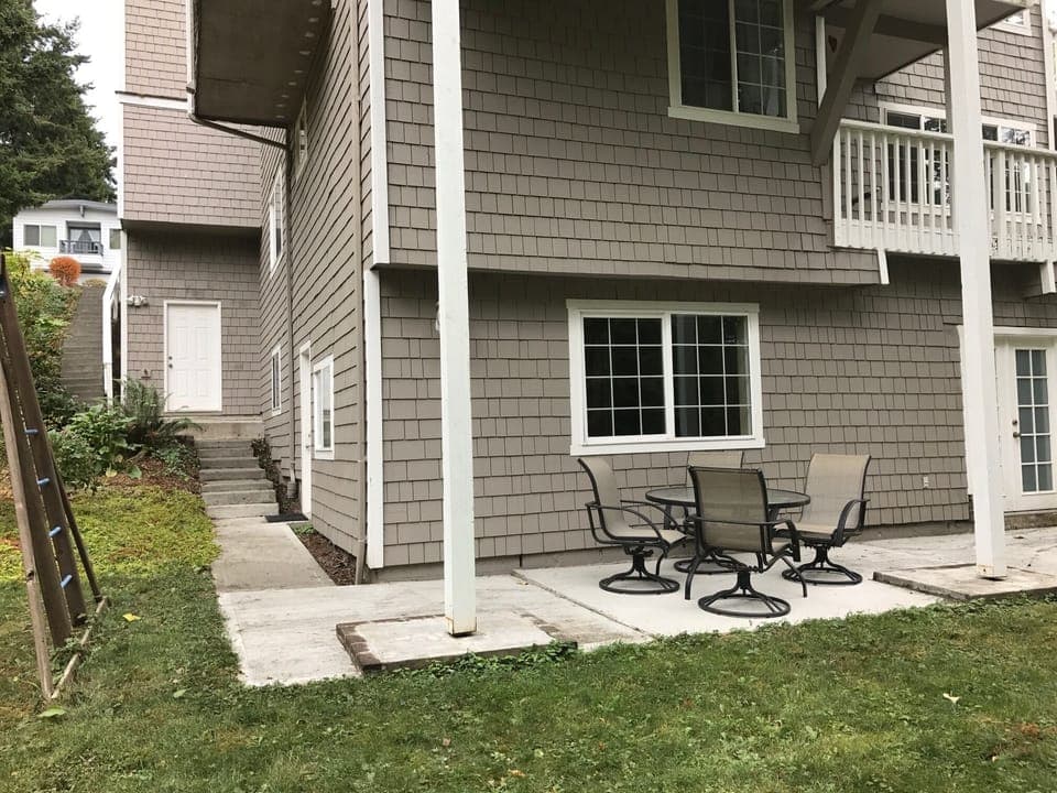 Stair access; private patio