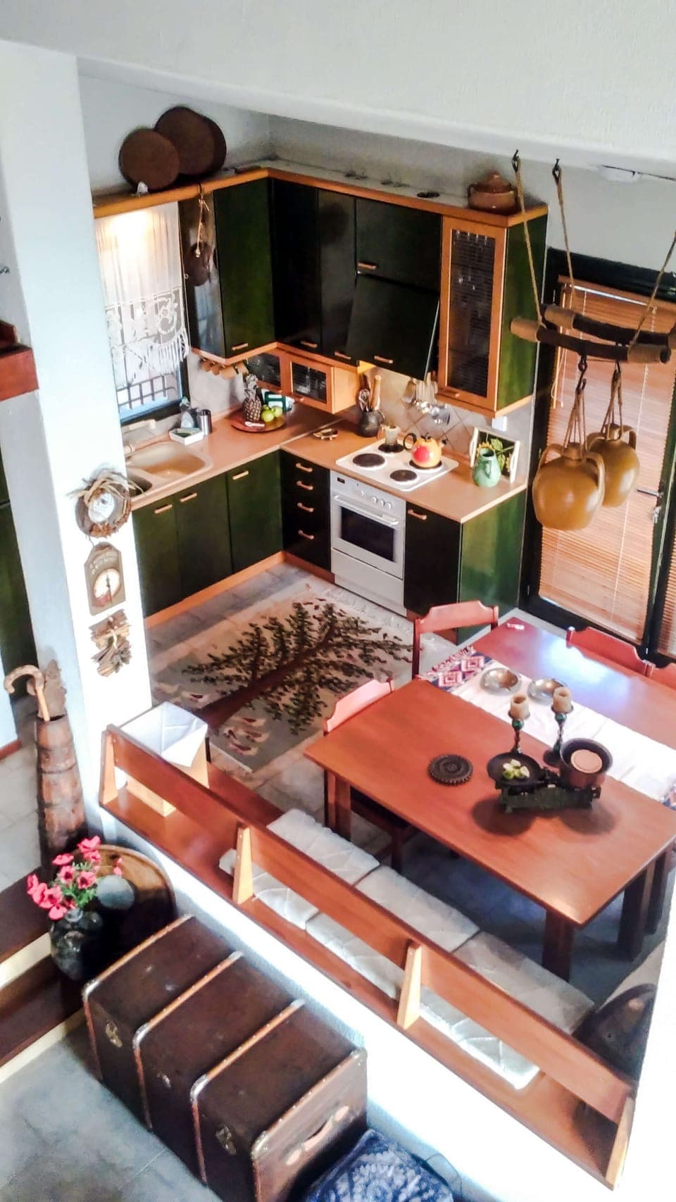 Kitchen view from loft