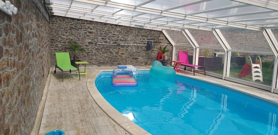 Indoor pool, seasonal outdoor pool