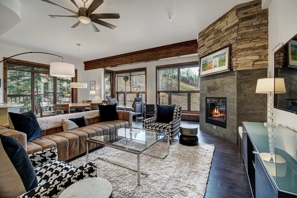 Condo, 2 Bedrooms | Living area | Flat-screen TV, fireplace, DVD player, MP3 dock