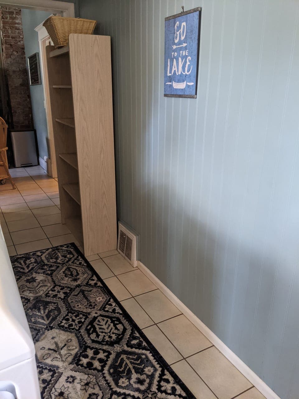 Hallway to kitchen and back yard and deck