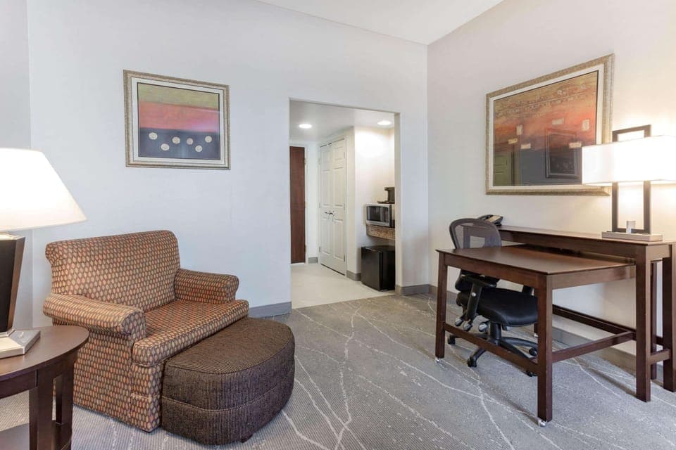 Premium bedding, pillowtop beds, in-room safe, blackout drapes