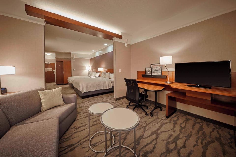 Executive Suite, 2 Queen Beds | In-room safe, desk, laptop workspace, blackout drapes