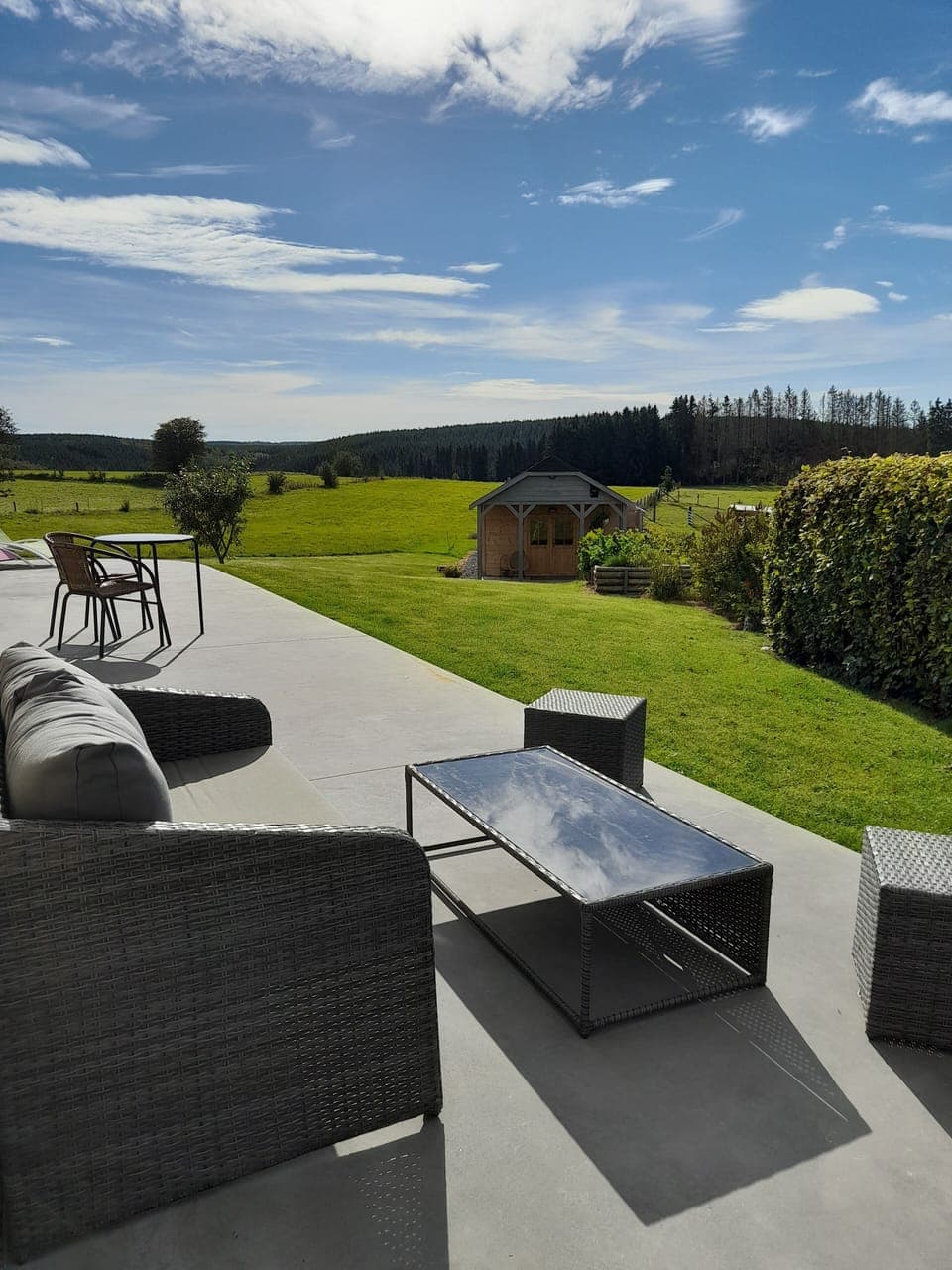 Panoramic Double Room, 1 Bedroom, Non Smoking, Garden View (Forêt) | Terrace/patio