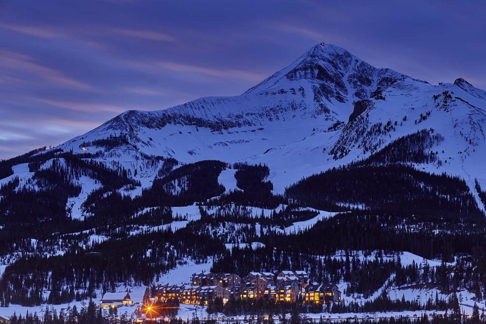 View of the entire Beaverhead complex from  across the mountain village.