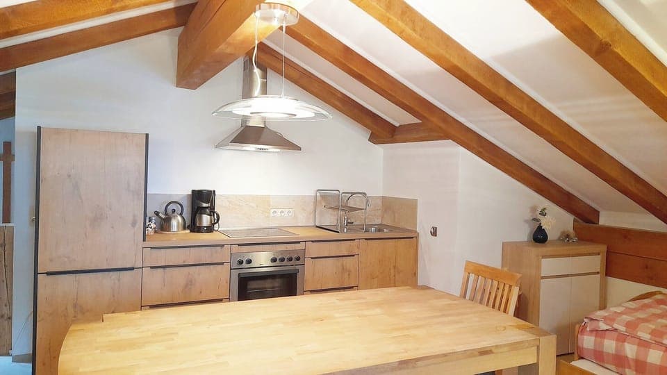 Superior Apartment (with Hochkönig Card) | Private kitchen | Full-size fridge, stovetop, coffee/tea maker, toaster