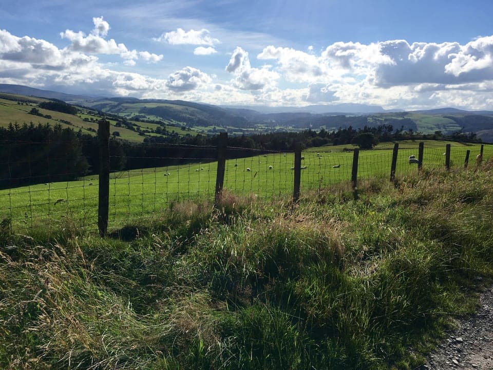Rolling hills around Llandrillo 
