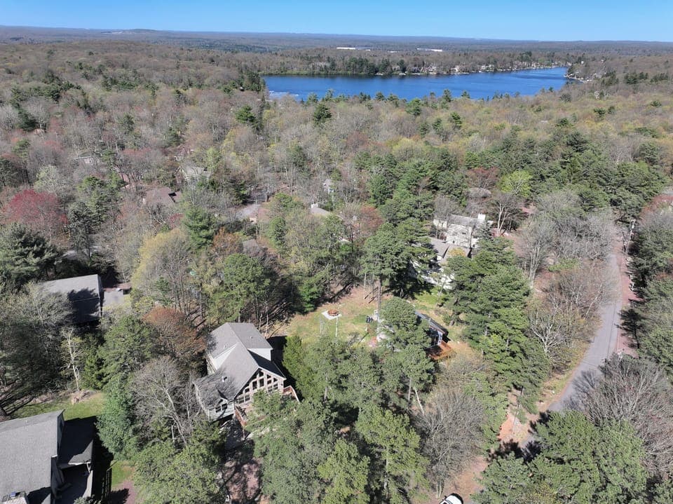 Aerial View of Big Horn and Lake Harmony.