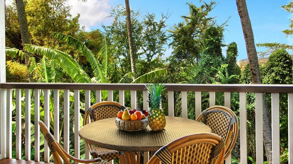 Waikomo Stream Villas #532 - Dining Lanai View - Parrish Kauai