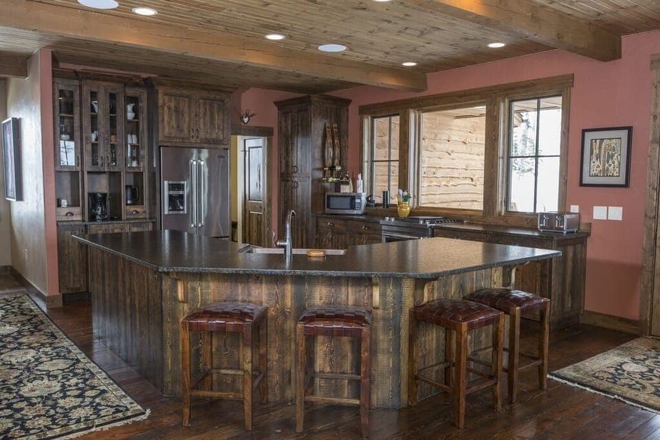 Well stocked kitchen.