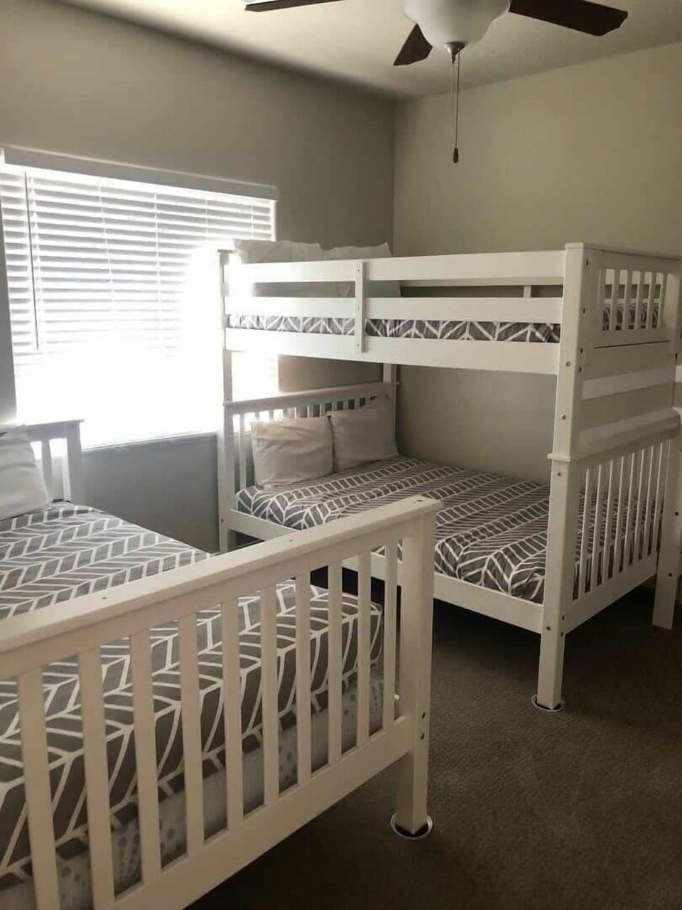 4th Bedroom w/ double sized bed bunk bed and single double bed