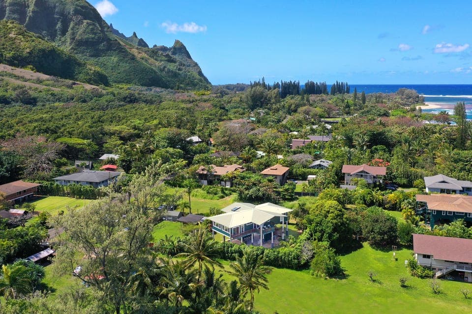 Haena Sunrise Aerial View