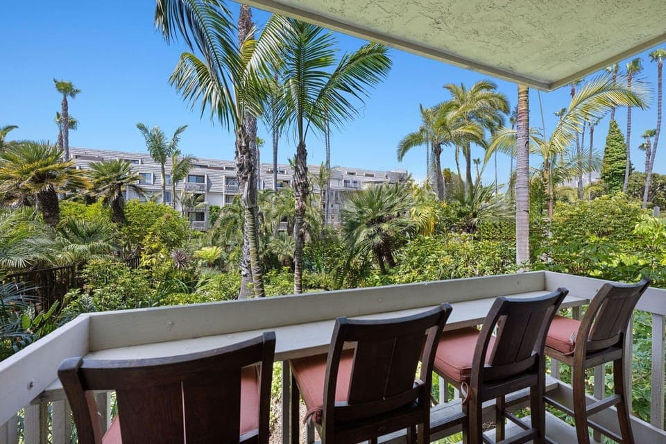 Beautiful tropical garden views from the balcony