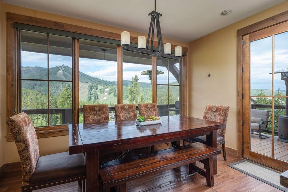 Seating for eight at the dining room table