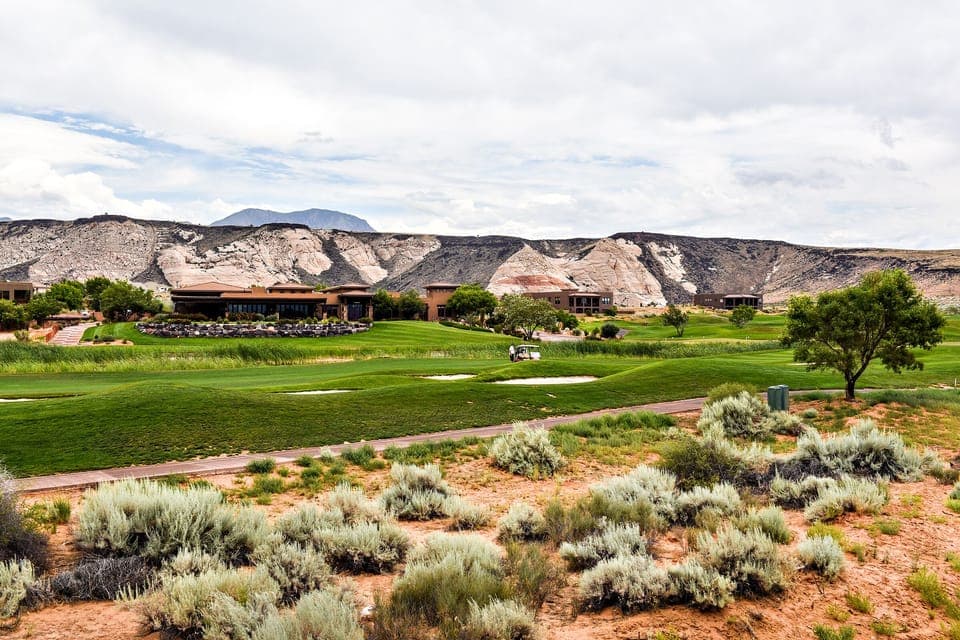 Back Deck View - Beautiful view of the mountains and The Ledges Golf Club