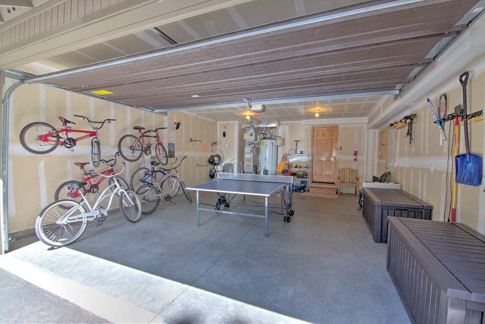 Ping Pong Table in Garage