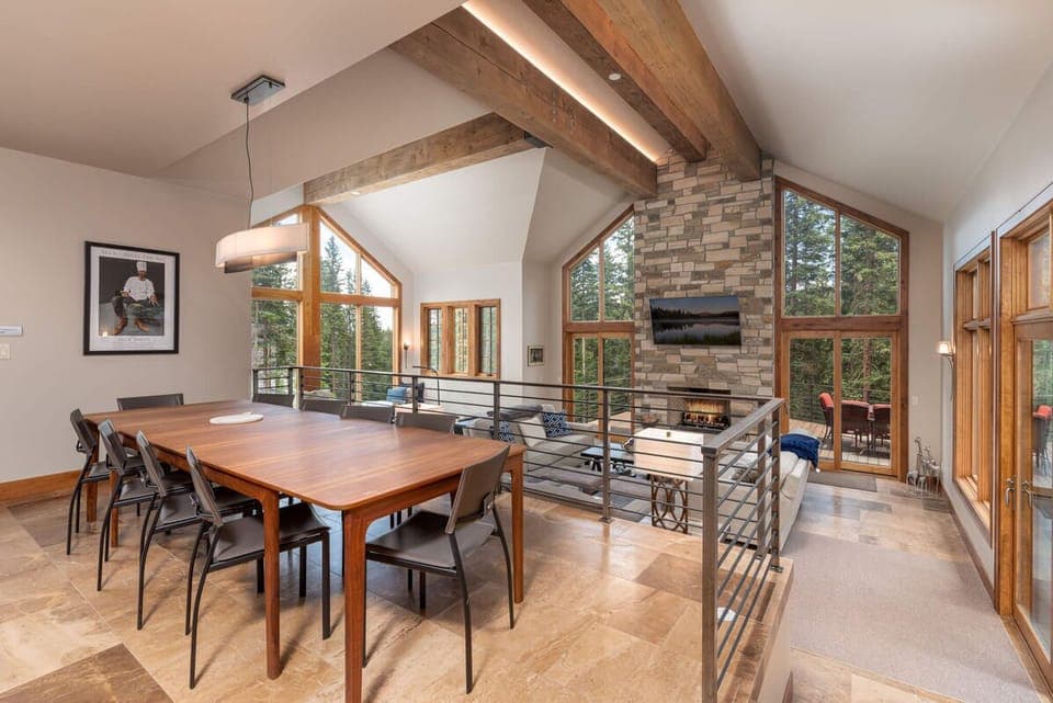 Seating for 10 at the custom dining room table