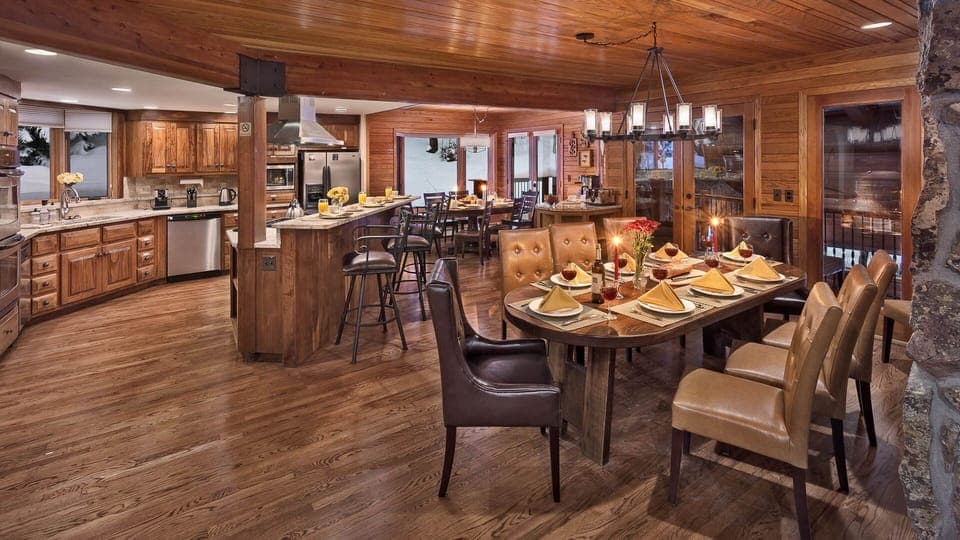 Dining area and kitchen