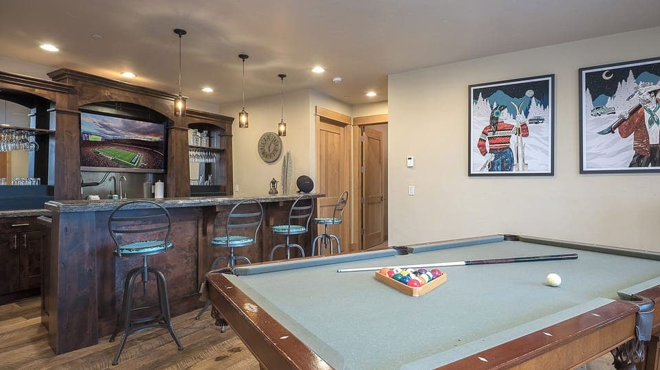 Recreation Room, Main Level, South - Pool table and bar area